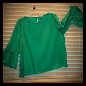 Crown & Ivy teal blouse w/sleeves to die for!